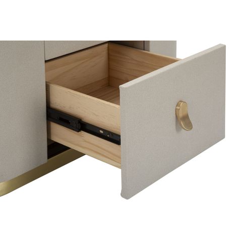 Table De Chevet Mf9, Bois, Beige, 60x40x47 Cm