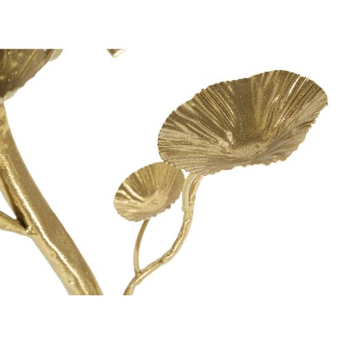 Table D'appoint Branche, Métal, Or, 40x30x60 Cm