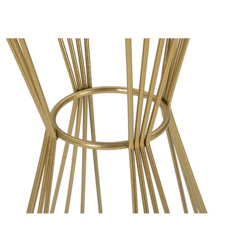 Table à Manger Mf590, Métal, Doré, 40x40x80 Cm