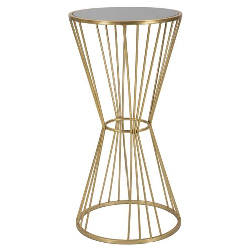 Table à Manger Mf590, Métal, Doré, 40x40x80 Cm