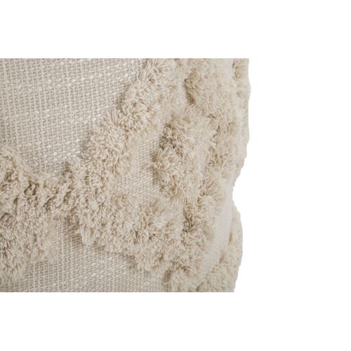 Pouf Mf355, Bois, Marron, 40x40x40 Cm