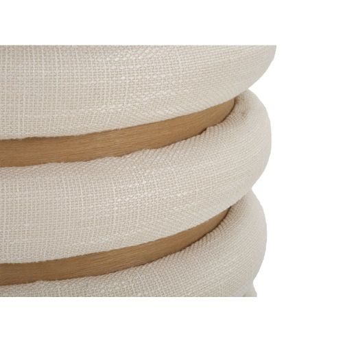 Pouf Mf362, Coton, Marron, 40x40x42 Cm