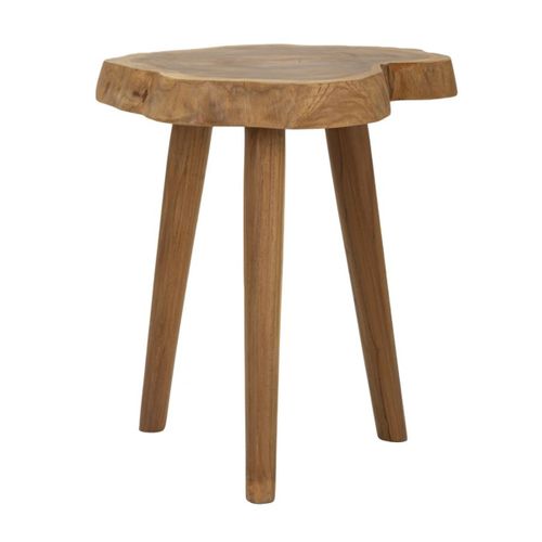 Tabouret Bas Natura 11, Bois, Marron, 38x38x45 Cm