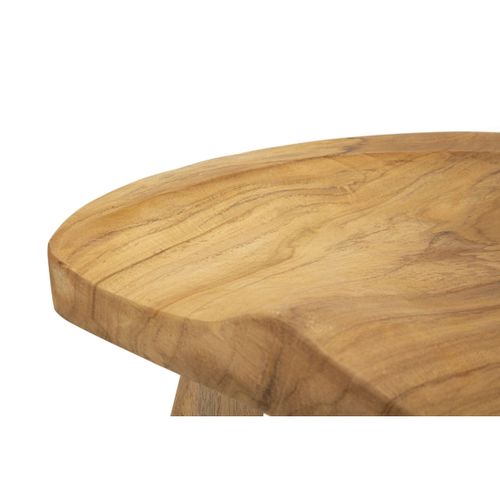Tabouret Bas Natura 13, Bois, Marron, 40x32x42 Cm