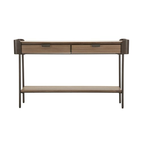 Table Console Mf609, Bois, Marron, 120x31x72 Cm