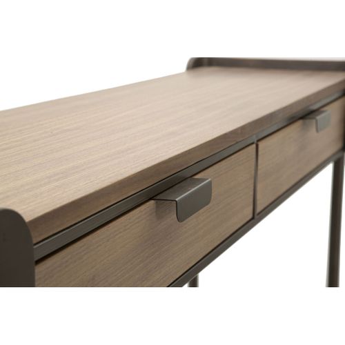 Table Console Mf609, Bois, Marron, 120x31x72 Cm