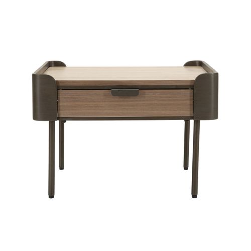 Table D'appoint Mf518, Bois, Marron, 60x60x41 Cm