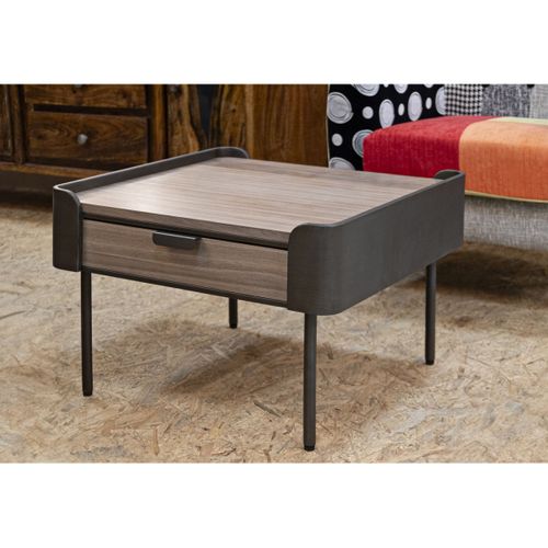 Table D'appoint Mf518, Bois, Marron, 60x60x41 Cm
