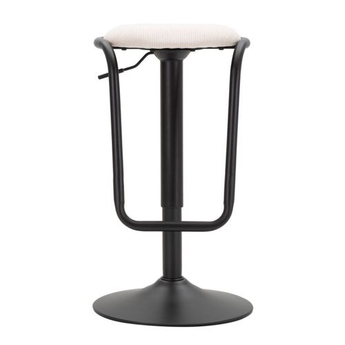 Tabouret Haut Mf448, Métal, Blanc, 41x41x61 Cm