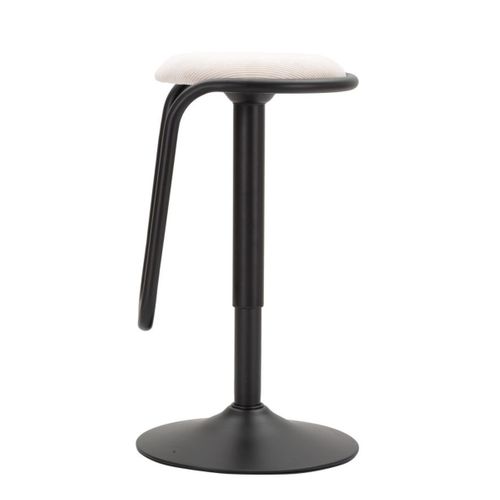 Tabouret Haut Mf448, Métal, Blanc, 41x41x61 Cm