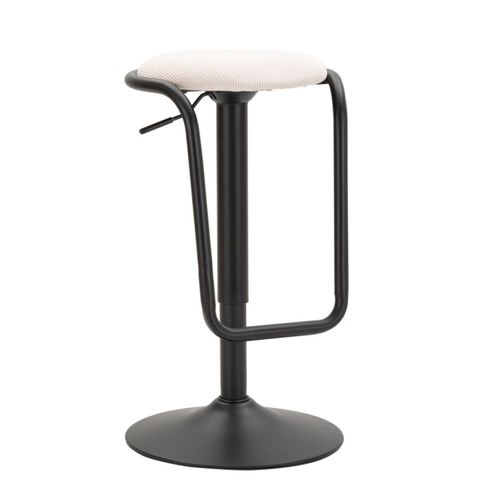 Tabouret Haut Mf448, Métal, Blanc, 41x41x61 Cm