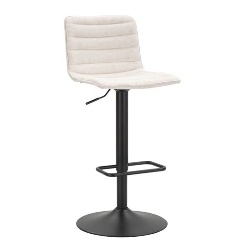 Lot De 2 Tabourets Hauts Mf444, Métal, Blanc, 43x49,5x85,5 Cm