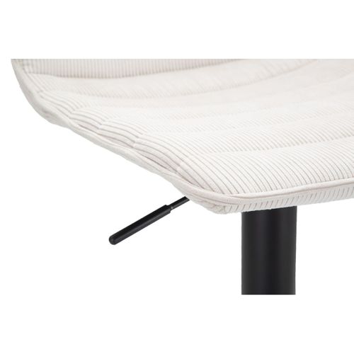 Lot De 2 Tabourets Hauts Mf444, Métal, Blanc, 43x49,5x85,5 Cm