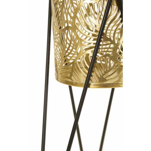 Lot De 2 Cache Pots Mf406, Métal, Or, 21x20x46 Cm