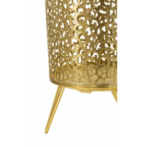 Lot De 2 Cache Pots Mf415, Métal, Or, 16x16x20 Cm