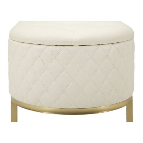 Banc Avec Rangement Mf302, Bois, Blanc, 120x40x43 Cm