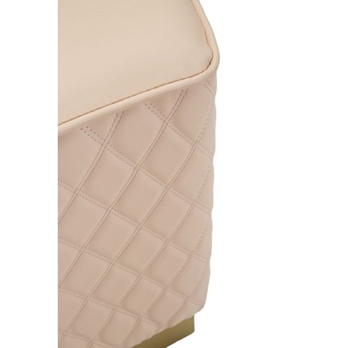 Pouf Mf353, Bois, Rose, 38x38x38 Cm