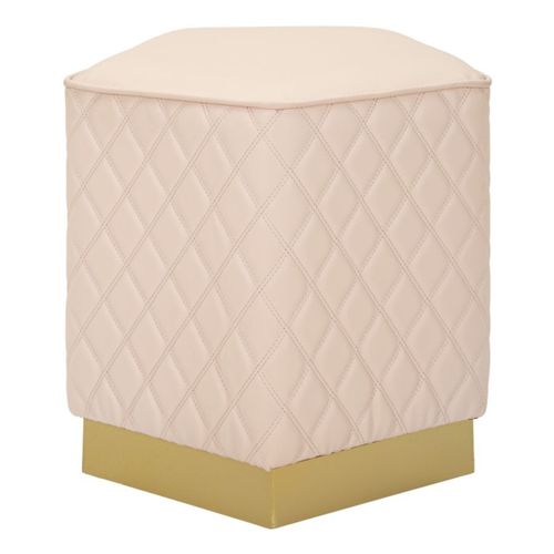 Pouf Mf353, Bois, Rose, 38x38x38 Cm