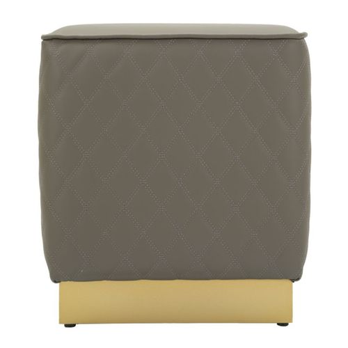 Pouf Mf352, Bois, Gris, 38x38x38 Cm