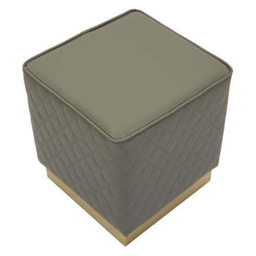 Pouf Mf352, Bois, Gris, 38x38x38 Cm