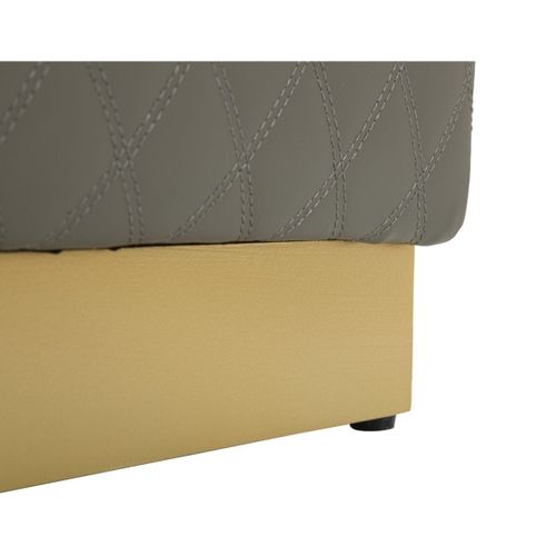 Pouf Mf352, Bois, Gris, 38x38x38 Cm