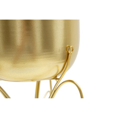 Cache Pot Papillon 5, Métal, Or, 22x22x40 Cm