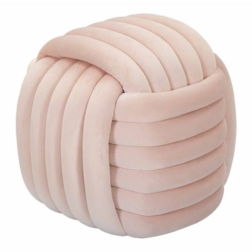 Pouf Coude 5, Coton, Rose, 45x45x45 Cm