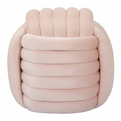 Pouf Coude 5, Coton, Rose, 45x45x45 Cm