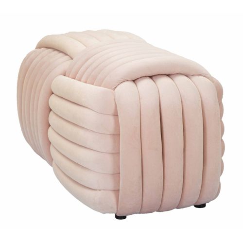 Banc Coude 2, Coton, Rose, 90x45x45 Cm