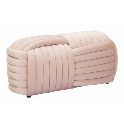 Banc Coude 2, Coton, Rose, 90x45x45 Cm