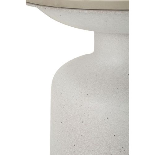 Table D'appoint Mf526, Métal, Blanc, 40x40x47 Cm
