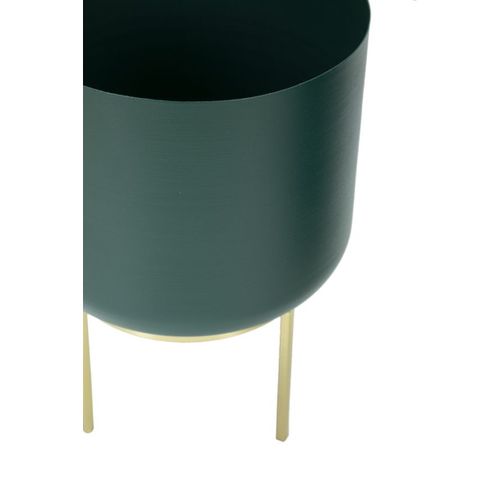 Lot De 2 Cache Pots Mf401, Métal, Vert, 20x20x29 Cm