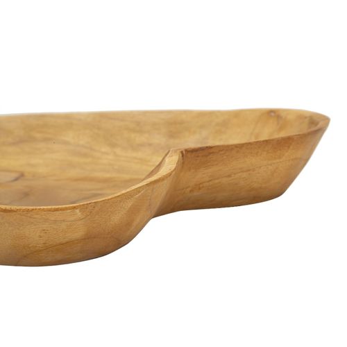 Plateau Cœur 18, Bois, Marron, 27x29x4 Cm