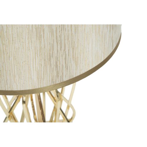 Lampe à Poser Mf120, Coton, Or, 30x30x52 Cm