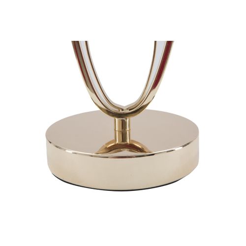 Lampe à Poser Mf133, Métal, Blanc, 24x24x47 Cm