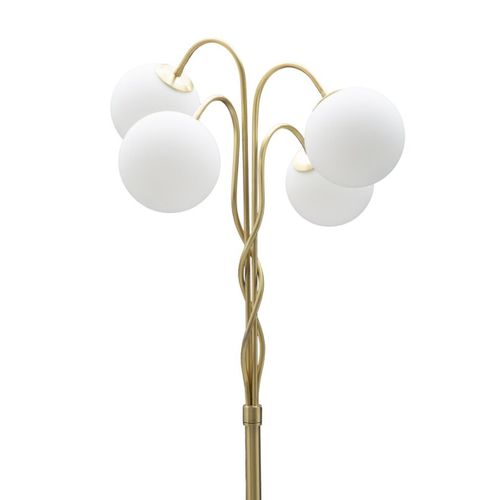 Lampadaire Mf204, Métal, Or, 54x54x176 Cm