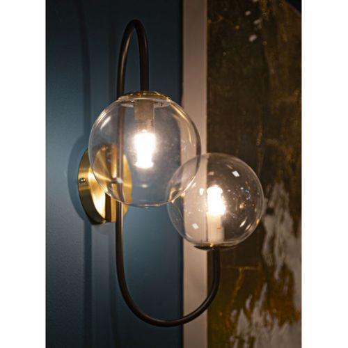 Applique Mf55, Métal, Noir, 36x24x45 Cm