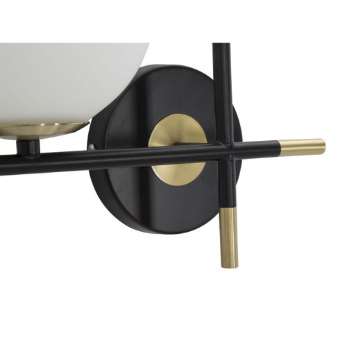 Applique Mf56, Métal, Noir, 30x17x35 Cm