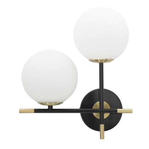 Applique Mf56, Métal, Noir, 30x17x35 Cm