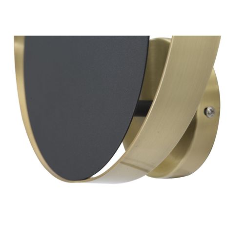 Applique Mf46, Métal, Noir, 25x8x25 Cm