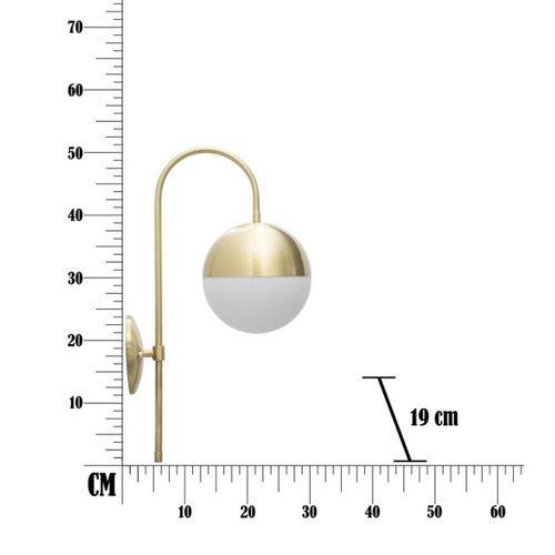 Applique Mf51, Métal, Or, 19x31x51 Cm