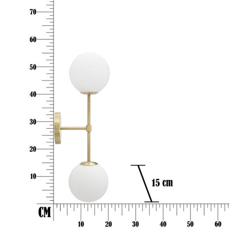 Applique Mf53, Métal, Or, 15x21x55 Cm