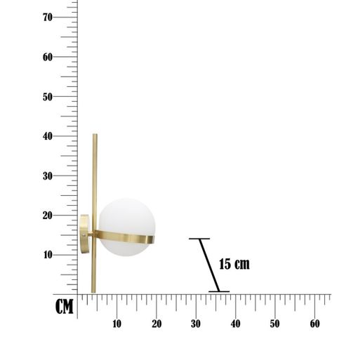 Applique Mf54, Métal, Or, 15x20x40 Cm