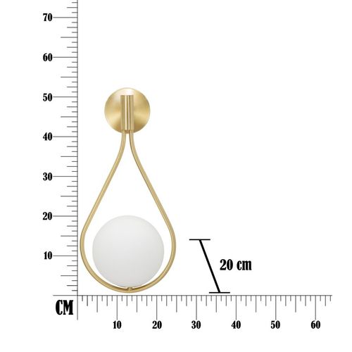 Applique Mf52, Métal, Or, 24x20x52 Cm