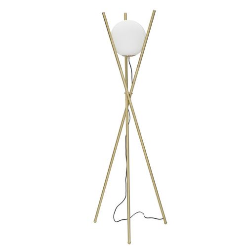 Lampadaire Mf200, Métal, Or, 55x55x155 Cm