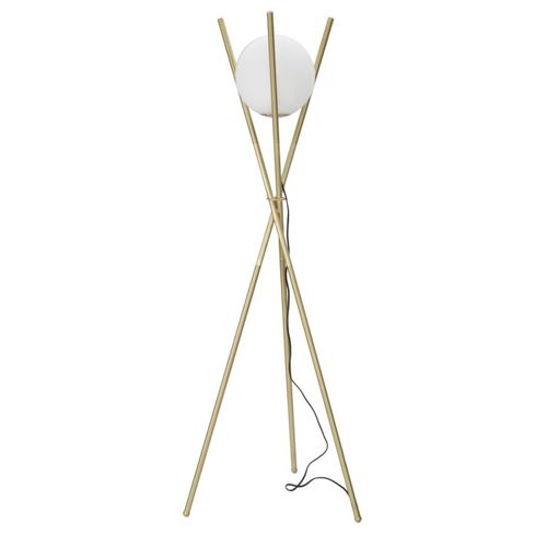 Lampadaire Mf200, Métal, Or, 55x55x155 Cm