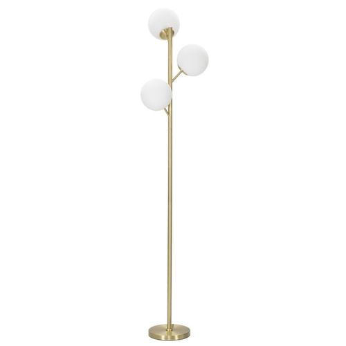 Lampadaire Mf201, Métal, Or, 36x36x190 Cm