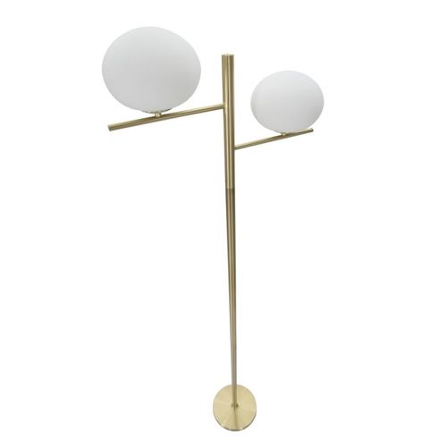 Lampadaire Mf202, Métal, Or, 51x24x180 Cm