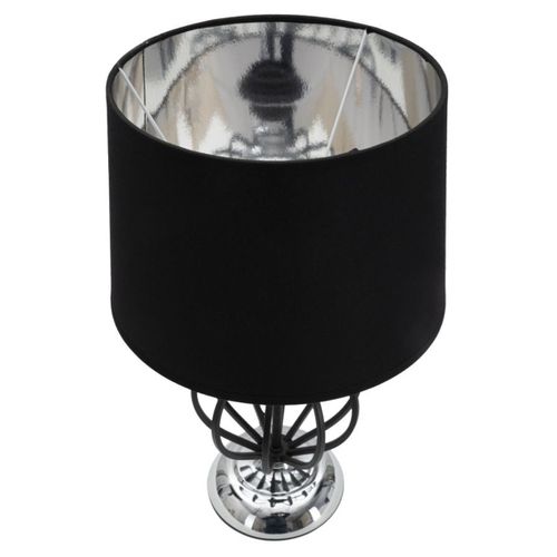Lampe à Poser Mf136, Métal, Noir, 28x28x44,5 Cm