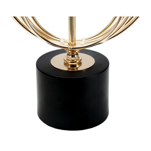 Lampe à Poser Mf134, Métal, Noir, 22,5x22,5x65 Cm